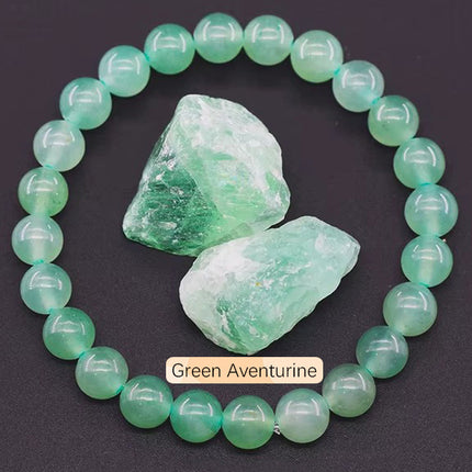 SHINE/TK Cross-border Best Selling 8mm Apatite Sun Stone Beaded Bracelet Handmade Agate Crystal Original Stone Bracelet