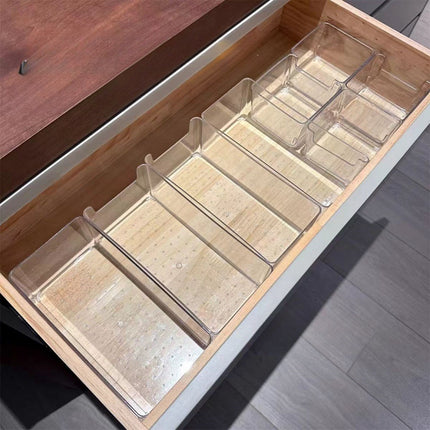 Transparent Notch Storage Box suit Drawer Storage Box Stationery Storage Box Square Cosmetic Storage Box
