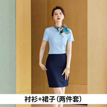 Fortress women's suit business attire interview suit high-end temperament shirt work clothes hotel front desk manager work clothes summer