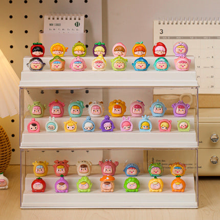 Cute Display Box Blind Box Display Rack Storage Small Ornaments Hand-Made Display Cabinet Acrylic Transparent Dust-Proof Storage Box