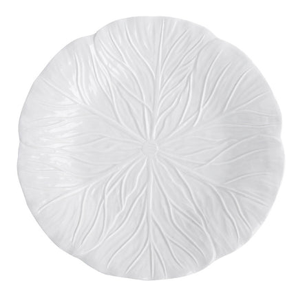 Household Dish Ceramic Plate Creative Cabbage Embossed Tableware Flower-shaped Western Food Plate Dessert Plate Restaurant Light Luxury Flat Plate