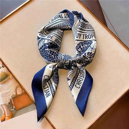 70 Silk Scarf Square Scarf High-end Korean Style Fashion All-match Professional Silk Small Scarf Retro Printed Silk Scarf for Women