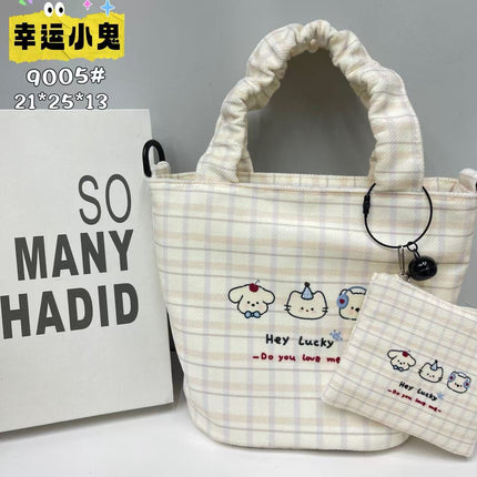 New Girls Handbag Storage Bag Cute Lunch Box Bag Handbag Mother Bag Korean Cartoon Bag Hand Bag