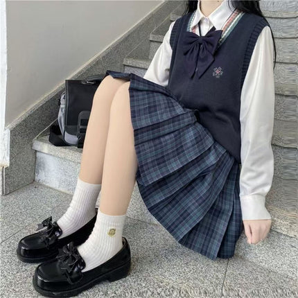 Vivienne Genuine JK Dress Student Japanese School Long Dress Female Orthodox Short Skirt Japanese JK Uniform