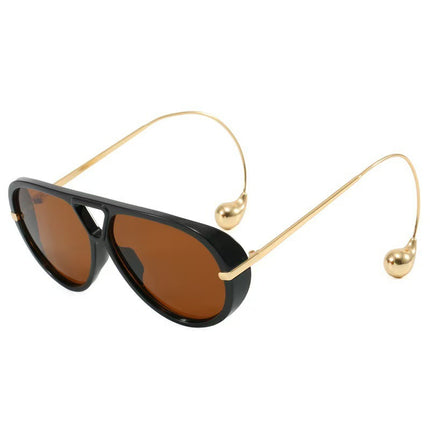 European and American Retro Large Frame Classic Double Beam Sunglasses New Personalized Outdoor Anti-ultraviolet Tide Men's and Women's Cross-border Sunglasses