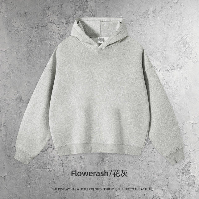 Cai Xiang Island Men's Clothing | Autumn and Winter Cross-Border Fleece Hooded Sweatshirt Boxy Short Wide Version Hoodie Men's Sweatshirt Two-Piece Set