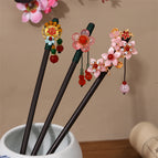 Three-piece set [dyed flashy red peach blossom Gu]]
