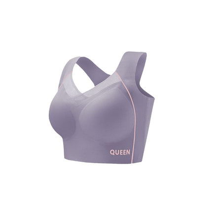 Women's Plus Size Sports All-In-One Intimates, Bubble Wrap, Anti-Sagging, Thin, Push-Up, Seamless, Beautiful Back, Side Breasts, Fitness Bra