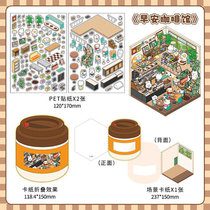 Infeel.Me Extra Large Scenery Stickers Today's Business Hours Open - Part Twelve DIY Journal Scene Stickers