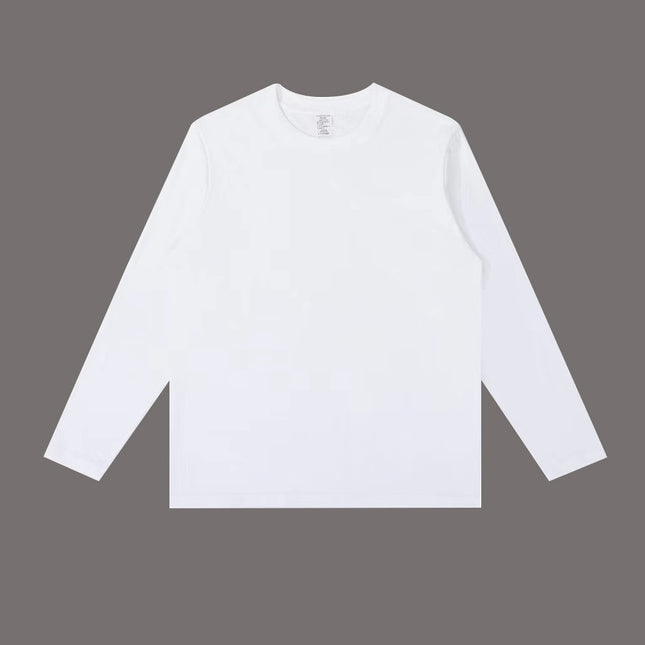 Cylinder Seamless Three-Dimensional Cutting Small Neck All-Match Round Neck Solid Color Long Sleeve Men's and Women's Inner Base Shirt Top New