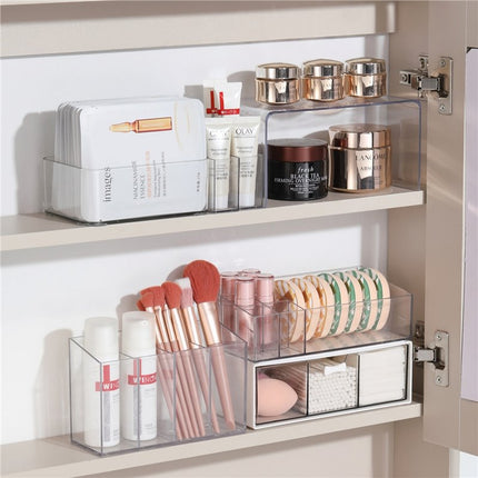 Mirror Cabinet Storage Box Bathroom Cabinet Shelf Bathroom Drawer Cosmetics Organizer Layered Divider Tool