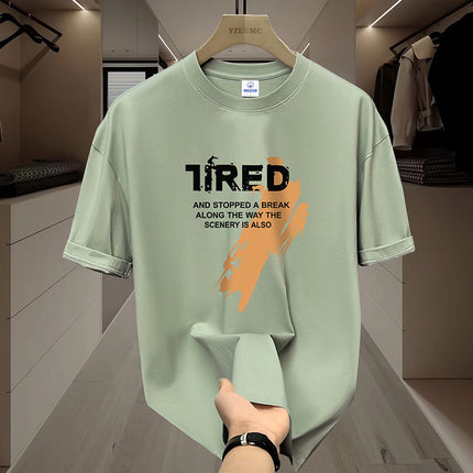 Pure Cotton Short-sleeved T-shirt Men's Casual Loose All-match Summer T-shirt Half-sleeved Base-layer Top for Young Students