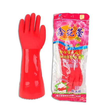 Household fleece-lined warm gloves xinhuailei flocking integrated kitchen home cleaning car brush household gloves