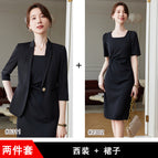 Black suit + black dress / S