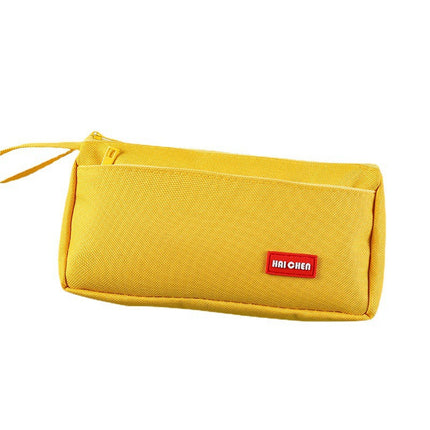 Simple Solid Color Pencil Bag for Students and High School Students Stationery Bag Multifunctional Portable Large Capacity Dirty Resistant Pencil Tote Bag