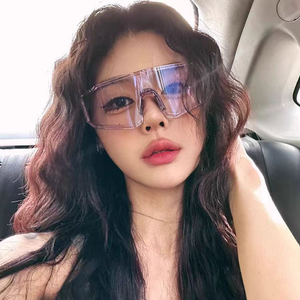 2024 New Outdoor Color-Changing Cycling Glasses for Men and Women One-Piece Large-Frame Sunglasses Bicycle Fashion Sports Sunglasses