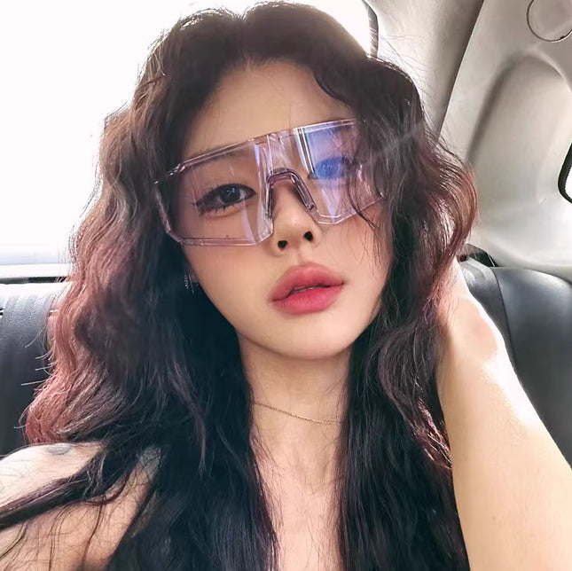 2024 New Outdoor Color-Changing Cycling Glasses for Men and Women One-Piece Large-Frame Sunglasses Bicycle Fashion Sports Sunglasses