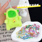 About 11cm high / Green gold bell + a random color bead chain