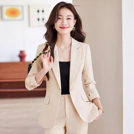 Professional suit suit autumn and winter 2024 new fashion temperament goddess fan host OL formal suit overalls