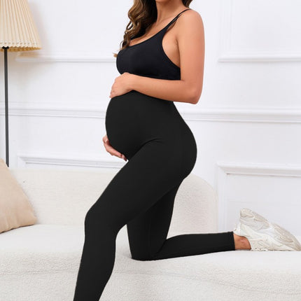 Cross-Border New Spring Style High-Waisted Belly-Supporting Pants for Pregnant Women, Leggings That Don'T Tighten the Stomach, Maternity Yoga Pants