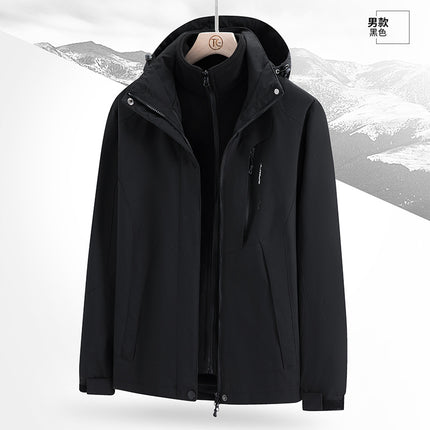 Three-in-One Couple's Detachable Jacket for Traveling in Xizang Mountain Windproof Waterproof Outdoor Mountaineering Suit