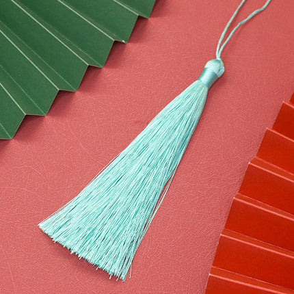 13cm Closed Tassel Fan Accessories Chinese Style Fan Pendant Bookmark Clothing Hanging Spike Accessories Jewelry Decoration Tassel