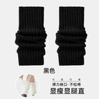 Black socks / Knitted socks straight 40cm