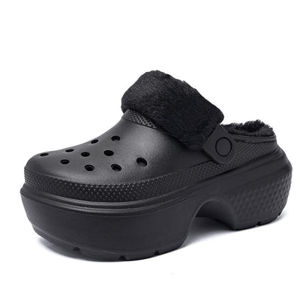 Cave Shoes Plush Liner Fits Cross Card Luo Winter and Winter Snow House Puffs with Velvet Cotton Shoe Cover