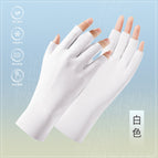 Half finger cycling manicure gloves-white / One size fits all
