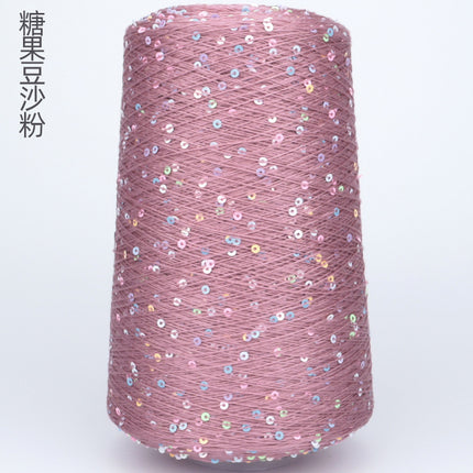 Silk Joy/Tencel Iridescent Sequin Hand-Knitted Yarn Ball Colorful Tencel Sequin Yarn Wholesale 500g