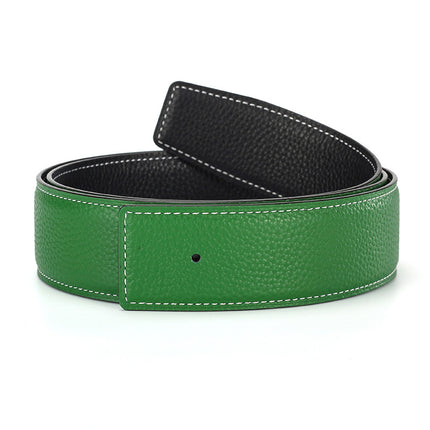 Guangzhou belt manufacturers spot wholesale headless layer cowhide smooth buckle leather pure cowhide pants belt does not take the lead