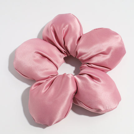 Elegant and Cute Sponge Large Intestine Ring, Fashionable Girly Hair Ring, Ponytail Hair Rope, Flower Holiday Style Hair Accessory