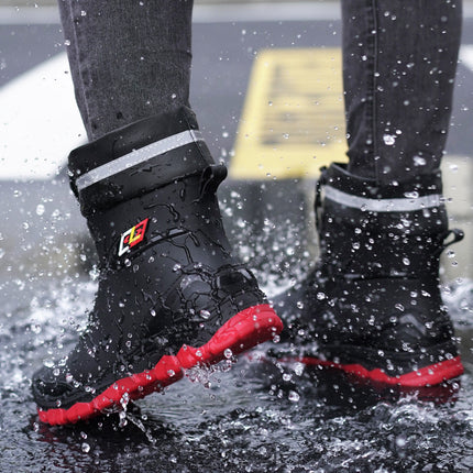 Men's Velvet Short Rain Boots 2025 New Style Anti-Slip Waterproof Wear-Resistant Water Boots Rain Boots Fishing Work Rubber Shoes for Men