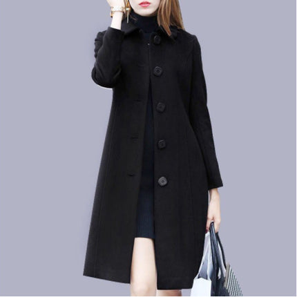 Woolen Coat Women's Mid-length British-style 2024 Spring New Slim-fit Woolen Coat Women's Slim-fit Woolen Suit