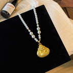 930 buddha head necklace [pearl chain]