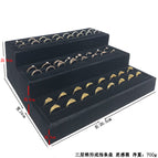 Three-layer trapezoidal ring strip (black flannel) / Please see picture detailed size