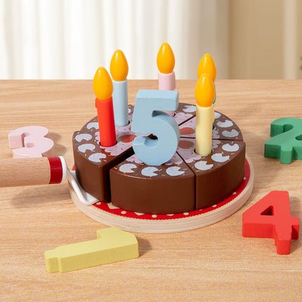 Children's Early Childhood Education Simulation Playhouse Vegetable Cutting Educational Sushi Combination Birthday Cake suit Wooden Toy