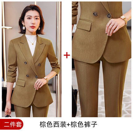 High-end professional suit suit female autumn and winter temperament goddess fan workplace interview formal wear Manager sales department work clothes