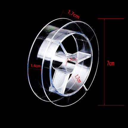 Transparent round spool core spool plastic coil I-wheel winding wire coil barrel wire rope storage tool