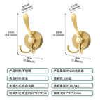 Suction cup hooks - triple hook - gold - 2 pack
