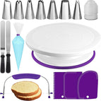 35-piece baking tool set purple