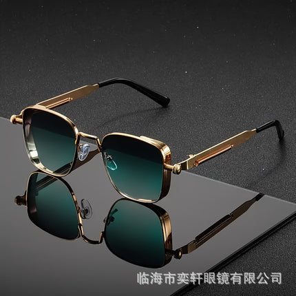 2026 New Small-Frame Retro Steampunk Style Sunglasses with a European and American Universal Personality, Steampunk Metal Sunglasses