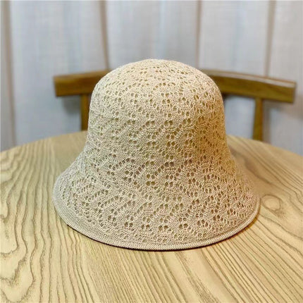 Japanese sweet new sunscreen sun hat women's summer hollow breathable sun hat small brim face small straw hat wholesale