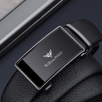 King Paul Belt Men's High-end Genuine Leather Belt Automatic Buckle All-match Simple Mirror Belt Guangzhou Belt