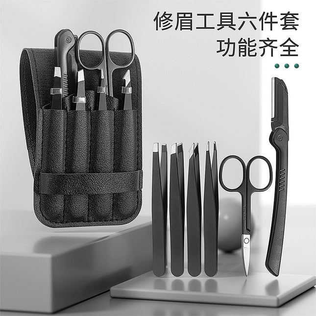 Stainless Steel Eyebrow Clip 96 Eyebrow Clip Tweezers for Plucking Eyebrows, Beard Trimming, Flat Mouth, Oblique Mouth, Double Eyelid Stickers Factory Wholesale
