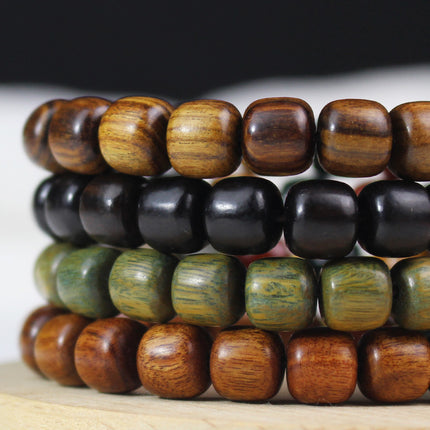 Multi-treasure beads bracelet luminous bamboo bead bracelet women's literary and artistic small fresh jewelry ebony sandalwood green sandalwood rosewood
