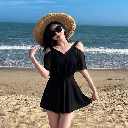 plus size Swimsuit Women's Conservative Split Cross-border New Hot Style Chubby Girl's Belly Covering Slimming Hot Spring Swimsuit