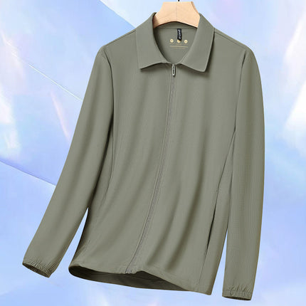 Summer light top men's 2025 new breathable sunscreen lapel UV-resistant administrative cadre jacket