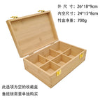 Bamboo six-compartment collection box