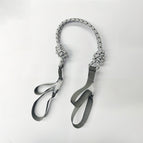 Gray black dot shoulder strap / Medium